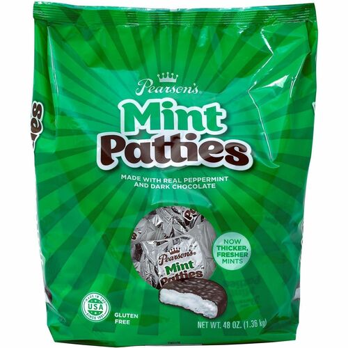 Green Rabbit Chocolate - Dark Chocolate, Peppermint - Gluten-free, Low Fat, Individually Wrapped - 3 lb - 175 /Bag - 1