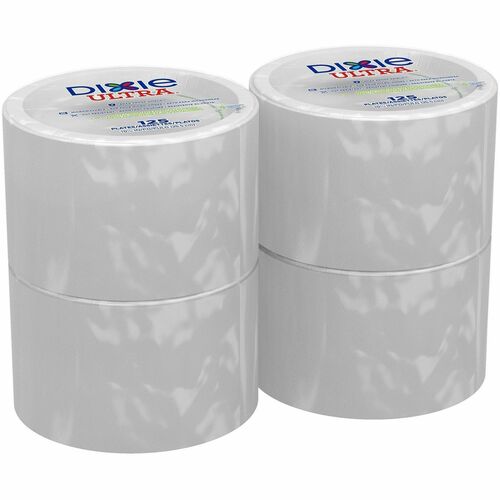 Dixie Ultra® Table Ware - Food - Disposable - 10" Diameter - White - Paper Body - Round - 500 / Case