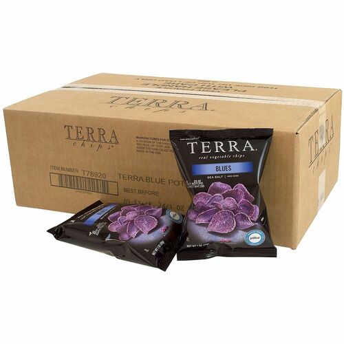 Green Rabbit Terra Real Vegetable Chips Blues - Gluten-free - Nutty - 1 oz - 1 / Carton