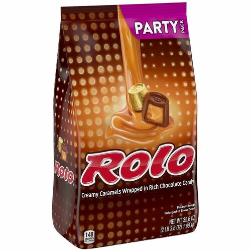 Green Rabbit ROLO Creamy Caramels with Chocolate - Creamy Caramel, Chocolate - Individually Wrapped - 2.22 lb - 1