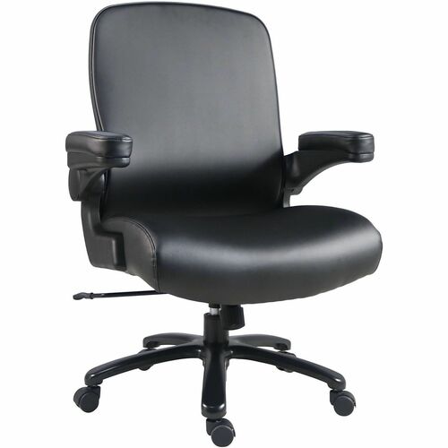 Lorell Chair - Black - Vinyl - Armrest