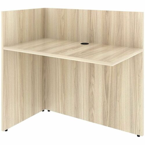 Lorell Essential Series Laminate Desking & Accessory - x 1" Thickness Table Top, 41.5" Height x 42" Width x 24" Depth - Material: Laminate - Finish: Modern Elm - Laminate Table Top - Durable - For Reception Area, Desk, Desktop, Document - 1 Each
