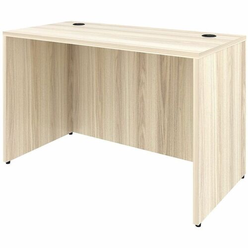 Lorell Essential Series Laminate Desking & Accessory - x 1" Thickness Table Top, 29.5" Height x 48" Width x 24" Depth Desk Shell - Material: Laminate, Metal - Finish: Modern Elm - Laminate, Modern Elm Table Top - Durable, Modesty Panel, Privacy Panel, Adj