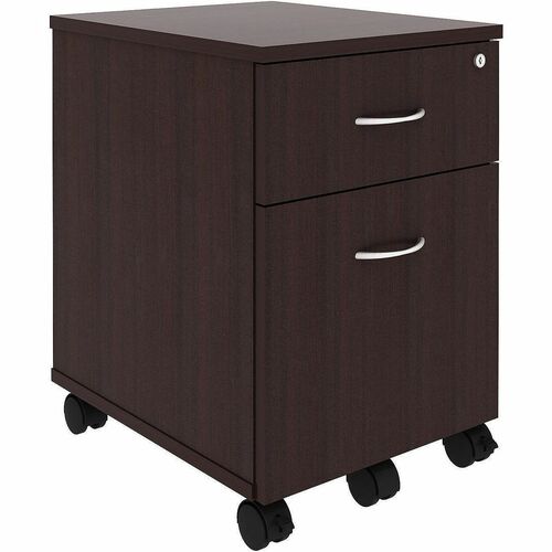 Lorell File Cabinet - for File, Box - Mobility - Espresso
