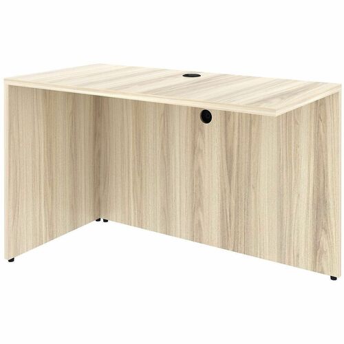 Lorell Essential Series Laminate Desking & Accessory - x 1" Thickness Table Top, 29.5" Height x 48" Width x 24" Depth Return Shell - Material: Laminate, Metal - Finish: Modern Elm - Laminate, Modern Elm Table Top - Durable, Modesty Panel, Privacy Panel, A