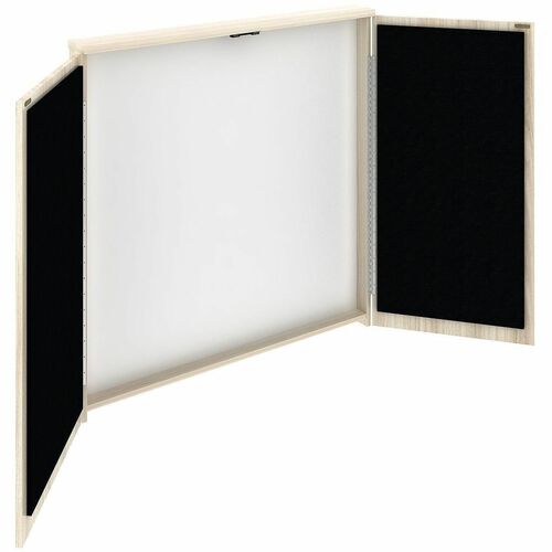 Lorell Dry-Erase Whiteboard Presentation Cabinet - Melamine Surface - Hinged Door, Laminated, Door - Assembly Required - 1 Each