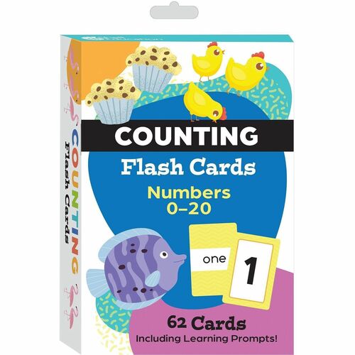 Shell Education Counting Flash Cards: Numbers 0-20 - Theme/Subject: Fun - Skill Learning: Number, Counting, Practice, Flipping, Sorting, Mathematics - 3-8 Year - 1 Each