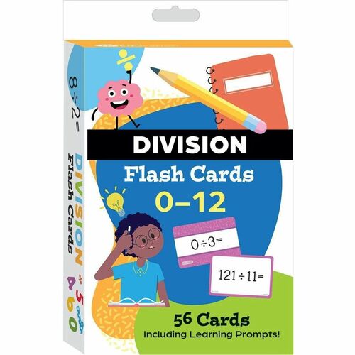 Shell Education Division Flash Cards Deck - Theme/Subject: Fun - Skill Learning: Division, Sorting, Practice, Flipping - 6-13 Year - 1 Each