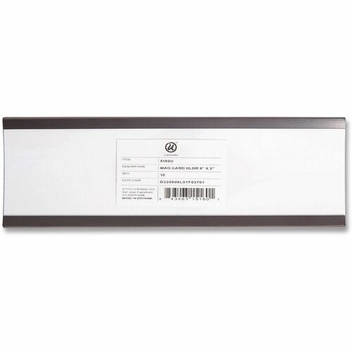 U Brands Card Holder - Black - Magnetic - 10 / Pack