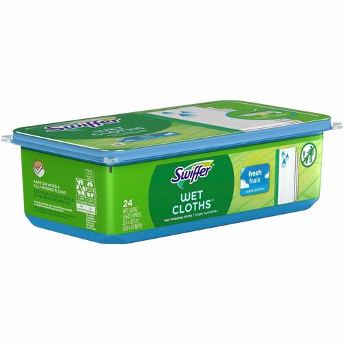 Swiffer Sweeper Wet Cloths - Residue-free - White - 24 / Carton