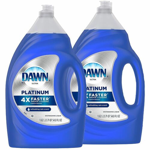 Dawn Platinum Dishwashing Soap - For Dish, Car, Kitchen - Liquid - 54.8 fl oz (1.7 quart) - Recommended For: Grease Remover, Food Remover, Grime Remover - Blue - 1 Carton