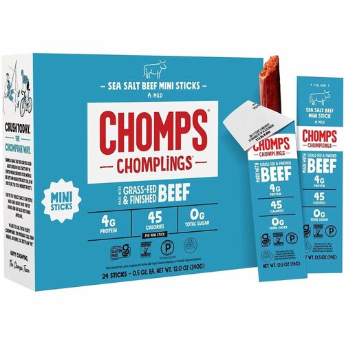 CHOMPS Beef Jerky Sticks - 0.50 oz - 24 / Pack