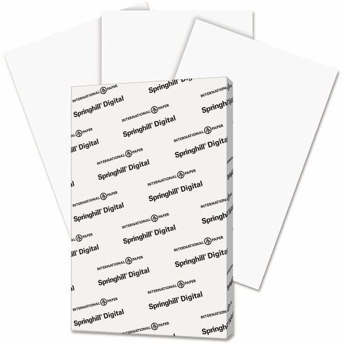 Springhill Digital Index Multipurpose Cardstock - 92 Brightness - 90 lb Basis Weight - Hard - Sustainable Forestry Initiative (SFI) - Die-cut, Foldable, Durable, Stiff, Acid-free - White - 250 / Pack