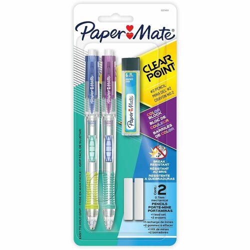 Paper Mate Clearpoint Mechanical Pencil - 0.7 mm Lead - 2 / Pack