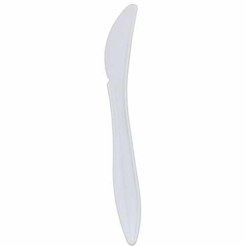 karat Knife Med-weight/White - Knife - Knife - Restaurant, Cafeteria - Polypropylene Plastic - White - 10 / Carton