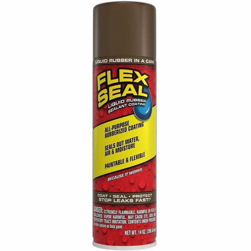 FLEX SEAL Liquid Rubber Sealant Coating Spray - Synthetic Rubber - Brown - 0.87 lb - 1