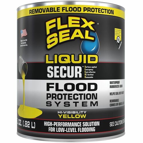 FLEX SEAL SECUR Low-Level Flood Protection Liquid Rubber - Rubber - Yellow - 1.75 lb - 1