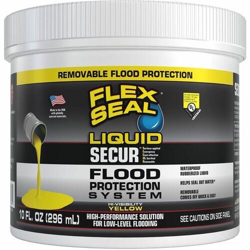 FLEX SEAL SECUR Low-Level Flood Protection Liquid Rubber - Rubber - Yellow - 0.62 lb - 1