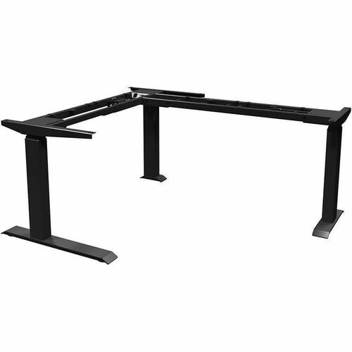 HDL Cleo Series Electric Height Adjustable Table Base 3-Leg Black - Black 3-Stage Leg Base - 3 Legs - 320 lb (145.15 kg) Capacity - Height Adjustable - Home - Assembly Required - Steel Frame Material - 1 Each