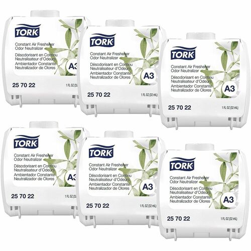 TORK Constant Air Fresheners Neutralizer Scent - Cartridge - 1.1 fl oz (0 quart) - 90 Day - Odor Neutralizer - 6 / Carton