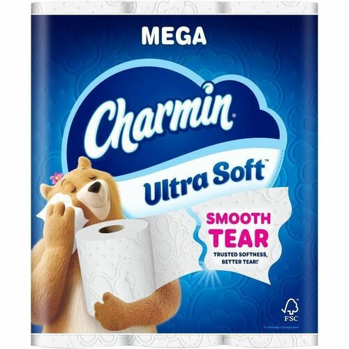 Charmin Ultra Soft Mega Roll - 2 Ply - Mega - 4" Width x 4" Length - 208 Sheets/Roll - 6" Roll Diameter - Paper - 1 Each