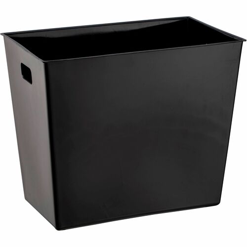 Erwyn Cordoba Full Wastebasket Liner - 4 gal Capacity - Rectangular - For Guest Room - 11.1" Height x 8.3" Width x 13.2" Depth - Black - 12 / Case