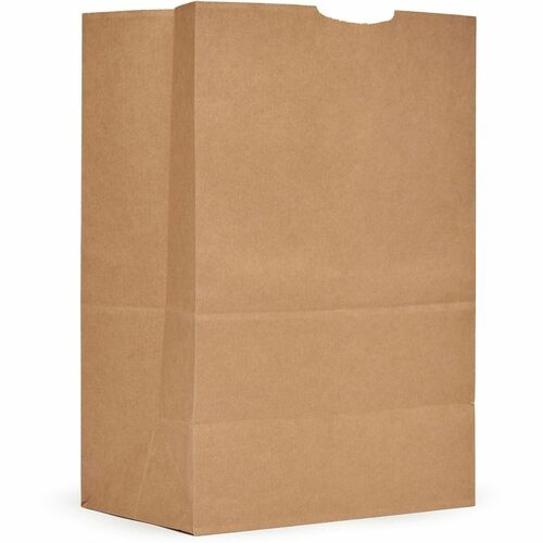 AJM Kraft Grocery Sacks - 6.72 gal Capacity - Natural Kraft - Paper - Foodservice, Grocery, Supplies - 500 / Carton