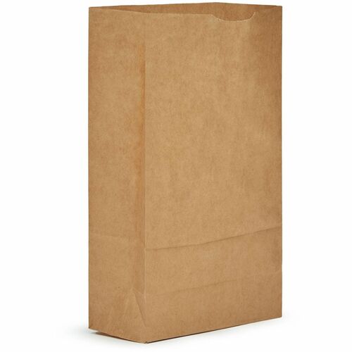 AJM Paper Grocery Bags - Natural Kraft - Paper - Grocery, Supplies - 500 / Carton