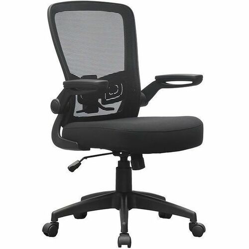 Boss Flip Arm Mesh Back Task Chair - Black Seat Color - Foam, Fabric Seat Material - Black Back Color - Mesh Back Material - Black Frame Color - 5-star Base - Black - Mesh, Fabric - Armrest - 1 Each