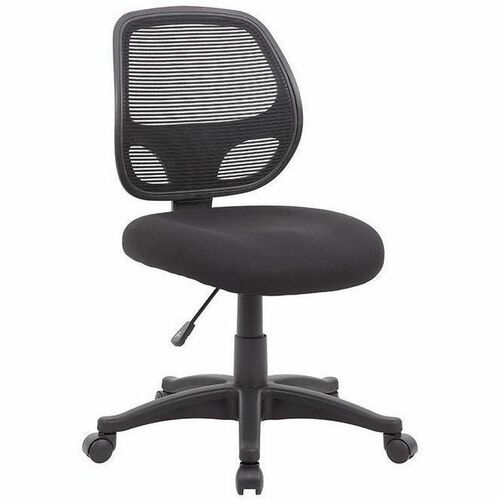 Boss Commercial Mesh-Back Task Chair - High Density Foam (HDF) Seat Material - Mesh Back Material - 5-star Base - Black - Mesh, Fabric - 1 Each