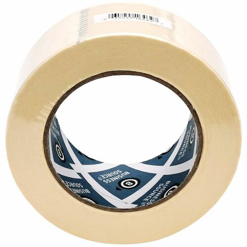 Business Source Utility-purpose Masking Tape - 60 yd Length x 2" Width - 3" Core - Tan - Crepe Paper Backing - For Holding, Bundling, Sealing, Masking - 1 Roll