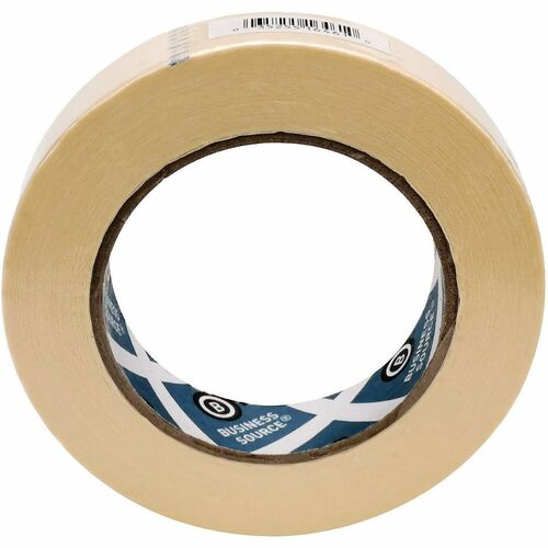 Business Source Utility-purpose Masking Tape - 60 yd Length x 1" Width - 3" Core - Tan - Crepe Paper Backing - For Holding, Bundling, Sealing, Masking - 1 Roll