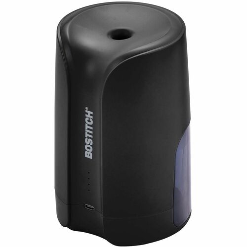 Bostitch Rechargeable Pencil Sharpener - Battery Powered - Black - 1 Each