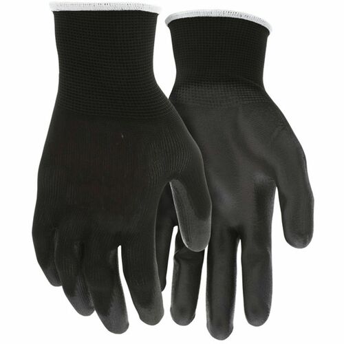 MCR Safety NXG 96699 Work Gloves - Dust, Grime Protection - Polyurethane Coating - X-Small Size - Black - Comfortable, Cut Resistant, Excellent Grip, Abrasion Resistant, Puncture Resistant - For Industrial - 12 / Carton