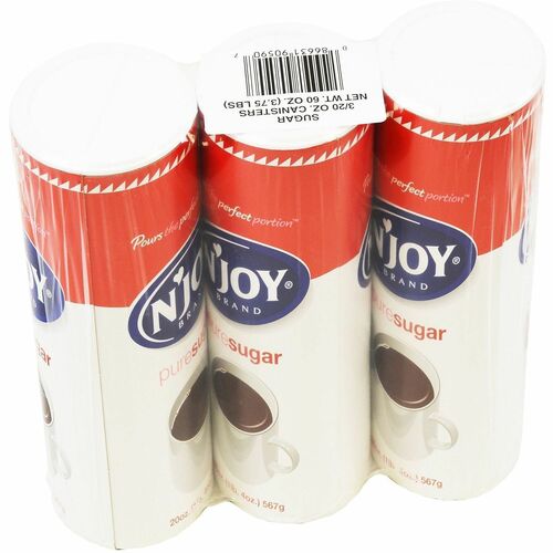 N'JOY Sugar Canister - Cane Sugar Flavor - Natural Sweetener - 3 / Pack