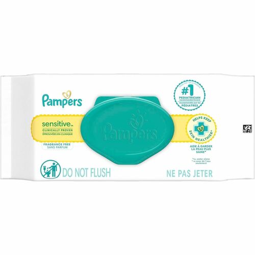 Pampers Baby Wipes Sensitive - Softgrip Texture - White - 8 / Carton