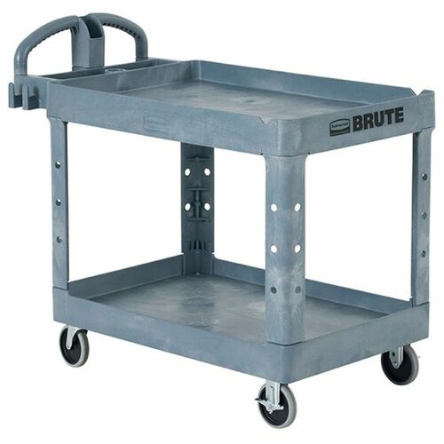 Rubbermaid Commercial Brute Utility Cart - 500 lb Load Capacity - 4 Casters - 5" Caster Size - Foam - 44" Length x 25.25" Width x 39" Height - Gray - 1 Each