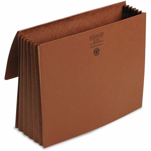 Smead Recycled Expanding File - Redrope - Brown - Durable, Tear Resistant, Reinforced Top, Gusset, Flap - 30% Recycled - 1 Each