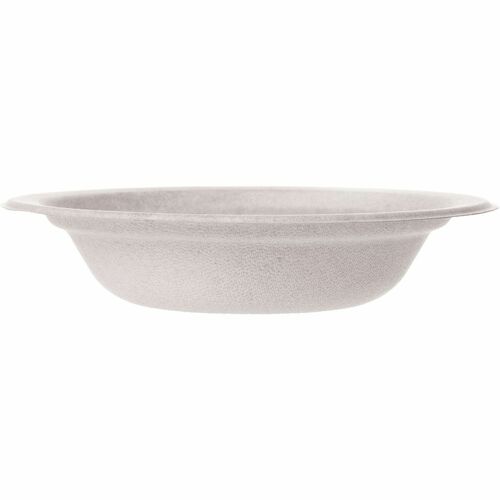 Vegware Natural Fiber Bowls - Soup, Salad - Natural, Oatmeal - Molded Fiber Body - 1000 / Carton