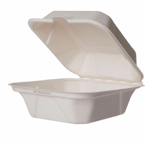 Vegware Compostable Takeout Containers - Food Storage, Salad - Natural - Molded Fiber Body - 400 / Carton