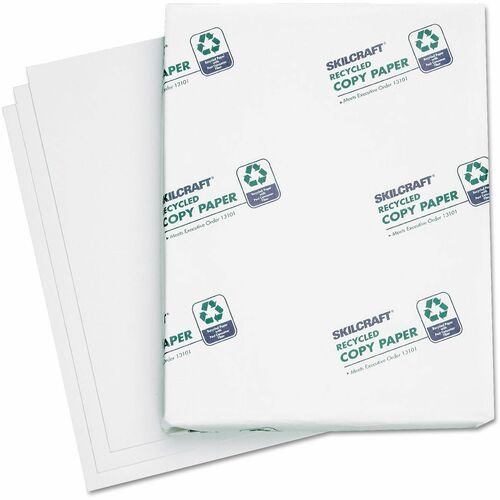 SKILCRAFT® U.S. Federal Seal Watermark Paper - 87 Brightness - Letter - 8 1/2" x 11" - 20 lb Basis Weight - Watermarked, Acid-free - White - 500 Sheets per Ream - 10 Ream per Case - 1 / Box