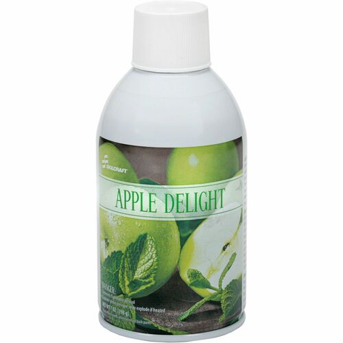 SKILCRAFT® Zep Meter Mist 3000 Dispenser Refills - Aerosol - Apple - 60 Day - Odor Neutralizer - 1 Dozen