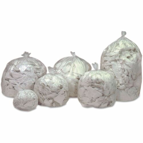 SKILCRAFT® Linear Trash Can Liners - 33 gal Capacity - 39" Length x 33" Width x 1.30 mil (33 Micron) Thickness - Low Density - Clear - Linear Low-Density Polyethylene (LLDPE) - Garbage, Can Liner, Multipurpose, Disposal - 100 / Box