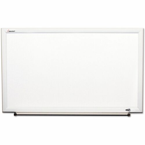 SKILCRAFT® Cube Magnetic DryErase Board - White Painted Steel Surface - White Satin Aluminum Frame - Magnetic - 1 Each