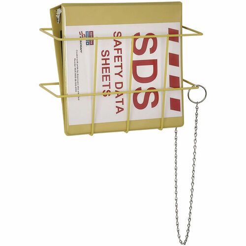 SKILCRAFT® Global Harmonized System SDS Organizer - 2" Binder Capacity - 375 Sheet Capacity - Pocket(s): Inside Front & Back - Multi-colored - Wall Mountable, Sturdy, Divider - 1 Each