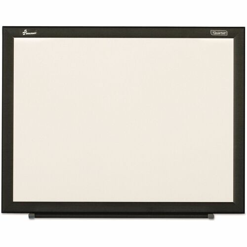 SKILCRAFT® DryErase Non-Magnetic Whiteboard - White Melamine Surface - Black Aluminum Frame - Horizontal/Vertical - Non-magnetic, Sturdy, Durable, Flexible - 1
