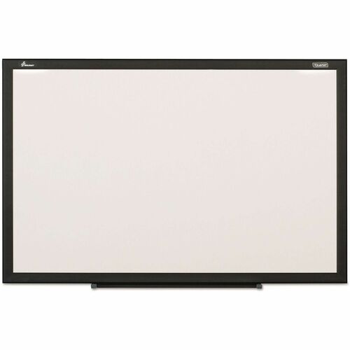 SKILCRAFT® Dry-Erase Porcelain Whiteboard - White Steel, Porcelain Surface - Black Aluminum Frame - Magnetic - 1 Each