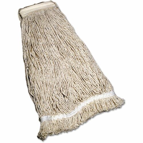 SKILCRAFT® Cut-End Cotton/Rayon Wet Mophead - Cut Ends, Sturdy, Narrow Headband - Cotton, Rayon, Yarn - 1 Each