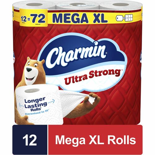 Charmin Ultra Strong Toilet Paper 12 Mega XL Rolls, 330 Sheets Per Roll - Extra Large - 330 Sheets/Roll - Diamond weave texture - 12 Roll