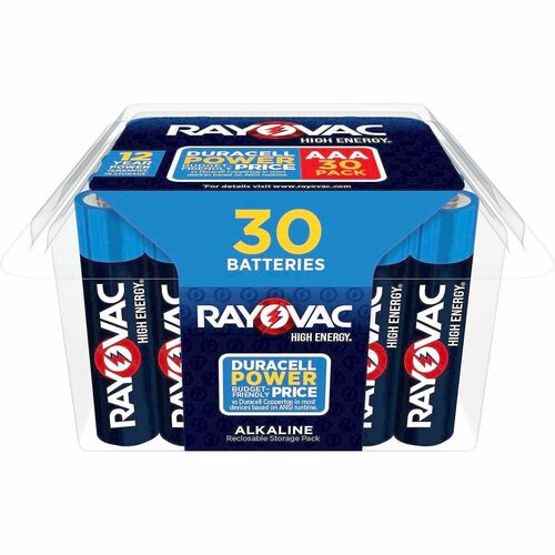 Rayovac Advanced High Energy AAA Batteries - For Flashlight, Mouse, Remote Control - AAA - 30 / Pack